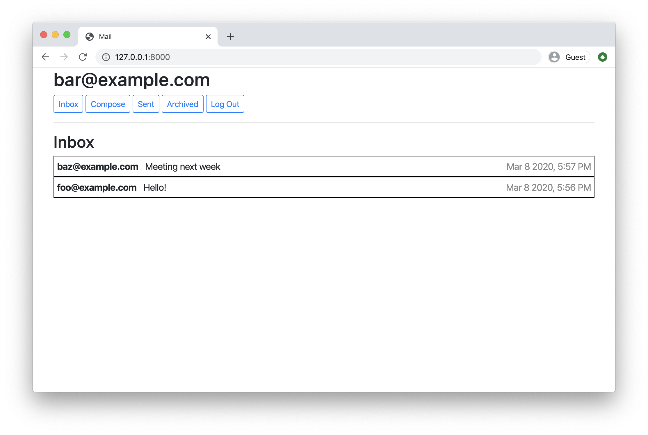 e-mail