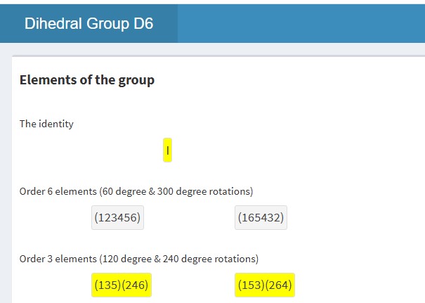 Dihedral Group D6